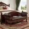 Homeroots 74in Brown and Dark Brown Upholstered Faux Leather Bench 374245 - alternate 3