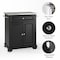 Crosley Alexandria Stainless Steel Top Portable Kitchen Island/Cart KF30022ABK - alternate 5