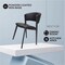Leisuremod Aspen Collection Modern Dining Chair Black Frame in Black, 4PK ACBL51BL4 - alternate 4