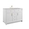 James Martin Vanities Bellshire 48" Single Vanity, Bright White w/ 3 CM Carrara Marble Top 660-V48-BW-3CAR - alternate 6