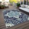 Homeroots 8' X 10' Navy Blue Ivory And Black Oriental Washable Indoor Outdoor Area Rug 600171 - alternate 4