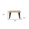 Homeroots 48" Natural and Black Solid Wood and Iron Sled Base Dining Table 517846 - alternate 3