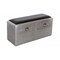 Homeroots 44in Black and Silver Genuine Leather and Metal Upholstered Storage Bench with Drawers 488864 - alternate 5