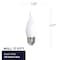 Bulbrite LED Filament, 5 Watt Dimmable CA10 Light Bulb, Milky Glass Finish, E26 Base, 3000K, 500 Lumens, 4PK 862085 - alternate 3