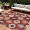 Homeroots 9' X 12' Red Ivory And Salmon Southwestern Washable Indoor Outdoor Area Rug 615168 - alternate 1