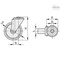 Elesa 452471 Castors steel bracket Injected polyurethane coating plate bracket and center 452471 - alternate 2