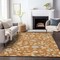 Homeroots 3' X 5' Copper Green And Gray Floral Washable Indoor Outdoor Area Rug 597842 - alternate 5