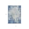 Homeroots 8' X 10' Denim Blue And Ivory Abstract Washable Indoor Outdoor Area Rug 612319 - alternate 5