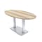 Skutchi Designs Boval Conference Table With Power Unit, 36 in W, 60 in L, Brown HAR-BOVL-36X60-DOU-K525-NA - alternate 1