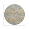 Homeroots 8' Gold Beige And Orange Round Abstract Washable Indoor Outdoor Area Rug 643573 - alternate 5