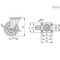 Elesa 450061 Castors steel bracket Vulcanised rubber coating plate bracketke 450061 - alternate 2