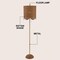 Jonathan Y Joel 63.5" Coastal Bohemian Scallop Shade Rattan/Metal LED Floor Lamp w/ Pull Chain, Brown/Brass Gold JYL1153A - alternate 6