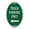 Signmission Reserved Parking Sign Truck Parking Only with, 12 In X 18 In Architectural, Heavy Gauge Aluminum A-OV-G-1218-23030 - alternate 1
