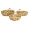 Homeroots Set of Three Natural Water Hyacinth Round Basket Trays 571501 - alternate 9