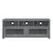 Homeroots 57in Gray Wood Enclosed and Open Storage TV Stand 724157 - alternate 1