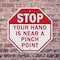 Signmission Stop Your Hand Is Near a Pinch Poin, 10 inch X 10 inch, Aluminum Metal Signs, 2PK OC-A-2PACK-10-126 - alternate 3