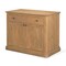 Homeroots 19in Brown Solid Wood Accent Cabinet With Two Doors And One Drawer 727717 - alternate 1