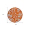 Homeroots 8' Orange And Gray Round Floral Washable Indoor Outdoor Area Rug 600032 - alternate 5