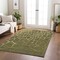 Homeroots 3' X 5' Olive Green And Dark Green Abstract Washable Indoor Outdoor Area Rug 601152 - alternate 4