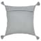 Homeroots 18" Silver And Gray Medallion Viscose Throw Pillow Cover with Tassels 714215 - alternate 5