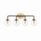 Jonathan Y Caleb 30.75" 4-Light Contemporary Transitional Iron/Glass LED Vanity Light, Black/Brass Gold JYL9554A - alternate 7