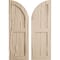Ekena Millwork Riverwood 2 Equal Flat Panel w/Quarter Round Arch Top Faux Wood Shutters, 15W x 86H, 71 Low Side, PR SHUFPQ15X86RWPR - alternate 1