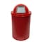 Mytcoat Trash Receptacle, Dome Lid, Liner, 32 Gal, Red, Punched Steel, Textured Coating 804371 - alternate 1