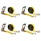 Mytee Products 2in x 40ft Yellow Ratchet Strap w/ Wire Hooks, 3,333 lbs WLL, 4PK RS240WHx4 - alternate 1