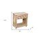 Homeroots 28" Natural Solid Wood Carved Geometric One Drawer Nightstand 555399 - alternate 5