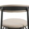 Leisuremod Lume Modern Dining Side Chair in Polyester with Black Steel Frame in Dark Taupe LC20DTP - alternate 5