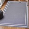Jonathan Y Sloane Classic 2-Stripe Border Non-Slip Machine-Washable Gray/Cream 5 ft. x 8 ft. Area Rug WSH125A-5 - alternate 2