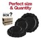 Smarty Had A Party Black Round Lotus Plastic Dinnerware Value Set, 240PK 8850-BKVP-CASE - alternate 7