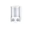 Homeroots Gray Heavy Duty Plastic Two Chamber Wall Mount Soap Dispenser 571499 - alternate 1