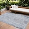 Homeroots 9' X 12' Sky Blue Charcoal And Ivory Abstract Washable Indoor Outdoor Area Rug 604557 - alternate 1