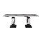 Homeroots 82" Black and White Faux Marble and Wood Double Pedestal Base Dining Table 564893 - alternate 1