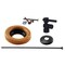 Westbrass Toilet Kit W/ 1/4-Turn 1/2 in IPS Stop and Wax Ring, Lever Handle in Polished Chrome D1615TBL-62 - alternate 1