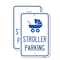 Signmission Stroller Parking With Graphic, 12'' X 18'' 2 Signs, Heavy Gauge Aluminum, 2PK A-1218-2PACK-22832 - alternate 1