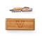 Picnic Time Family Of Brands NCAA Vanderbilt Commodores Elan Deluxe Corkscrew In Bamboo Box 868-00-505-583-0 - alternate 1
