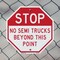 Signmission Stop No Semi Trucks Beyond This Poi, 10 inch X 10 inch, Aluminum Metal Signs, 2PK OC-A-2PACK-10-291 - alternate 3