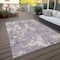 Homeroots 9' X 12' Lavender And Ivory Abstract Washable Indoor Outdoor Area Rug 600106 - alternate 4