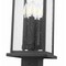 Z-Lite Tiberius 4 Light Outdoor Post Mounted Fixture, Black/Clear Seedy, 9.25 In W x 118.5 In H 5017PHBS-536P-BK - alternate 4