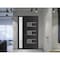 Vdomdoors Front Exterior Prehung Metal-Plastic Door, Manux 8933 Matte Black, Side Sidelite Transom, Office Co MANUX8933EXD-BLK-W30+12xH80-LH - alternate 3
