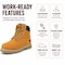 Handpoint Mens Wheat Nubuck Leather Soft Toe Work Boots-Slip Resistant Casual Safety Shoes, 7 00094EE-7 - alternate 5
