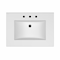 Whitehaus Collection 31 in Countertop Vanity Sink with Integrated Rectangular Bowl, Faucet Drilling and Overflow WHCS3122-3H - alternate 3