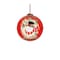 Homeroots Festive Snowman on his way Hand Painted Mouth Blown Glass Ornament 477478 - alternate 1