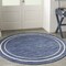 Homeroots 6' Navy Blue And Ivory Round Indoor Outdoor Area Rug 545976 - alternate 3