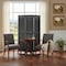 Homeroots 67" Black Wood Folding Three Panel Screen Room Divider 274725 - alternate 3