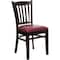 Flash Furniture Hercules Restaurant Chair, Wood Back, 17-1/2 in W 20-3/4" L 34-1/2" H XU-DGW0008VRT-WAL-BURV-GG - alternate 1