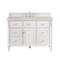James Martin Vanities Lorelai 48" Single Vanity, Bright White, w/ 3 CM Siberian Silestone Top 424-V48-BW-3SFR - alternate 1