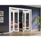 Sartodoors Sliding Closet Double Bi-fold Doors, Lucia 1299 White Silk with Mirror, Sturdy Tracks Moldings Tri LUCIA1299DBF-WS-72 x 80 (4* 18x80) - alternate 4